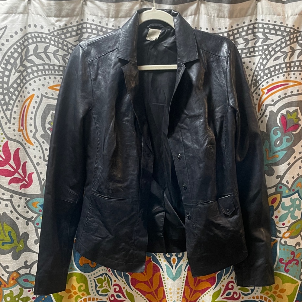 Women's Black Leather Jacket
